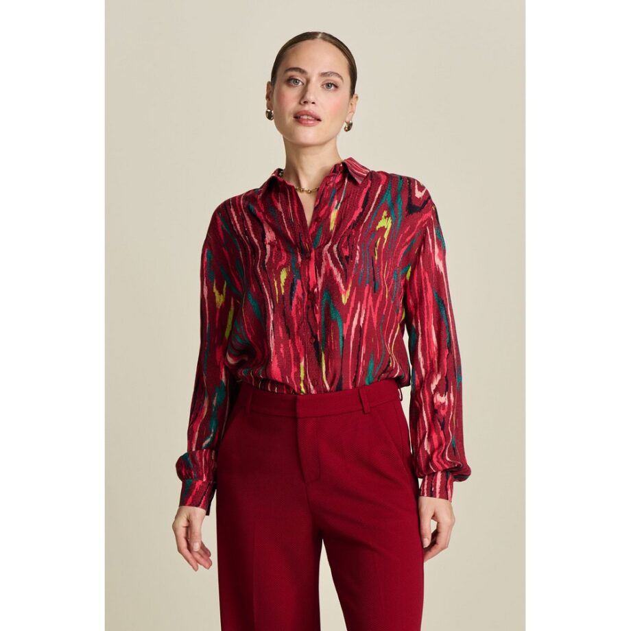 Pom Amsterdam SP8026 Bluse BLOUSE - Milly Woody Burgundy Red