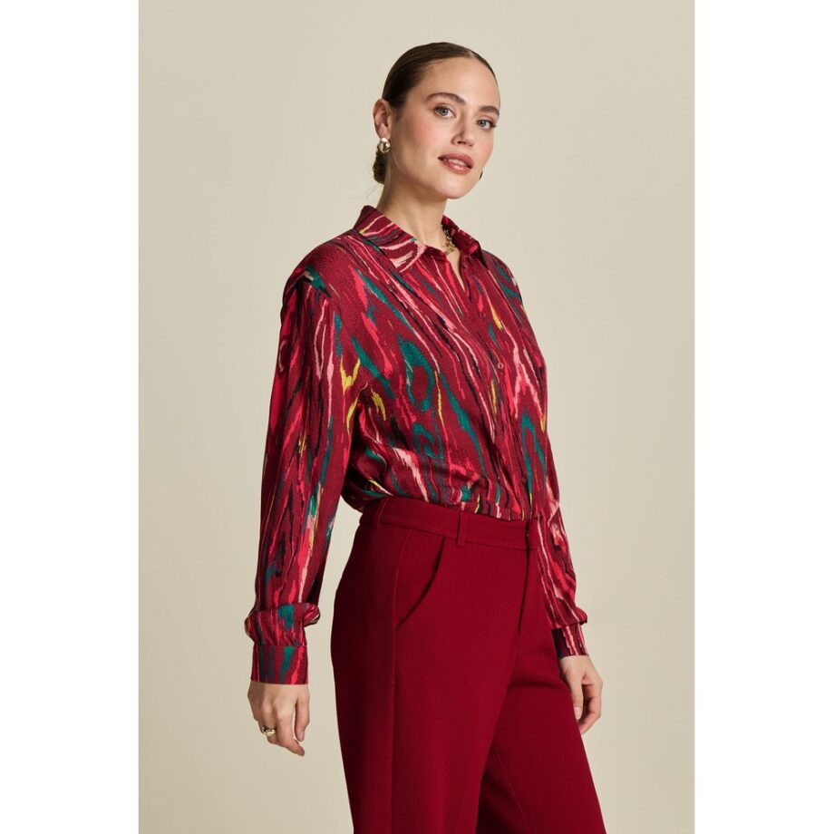 Pom Amsterdam SP8026 Bluse BLOUSE - Milly Woody Burgundy Red