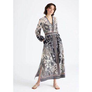 Fox's Kleid Maxikleid YIJE schwarz multi